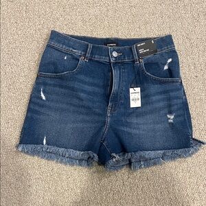 Express Women's Distressed Blue Jean Shorts